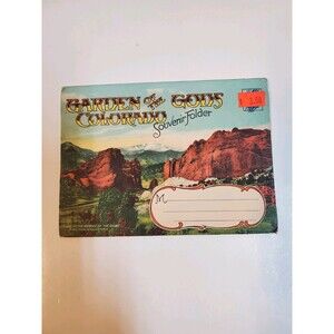 Vintage Garden Of The Gods Colorado Postcards Souvenir Folder